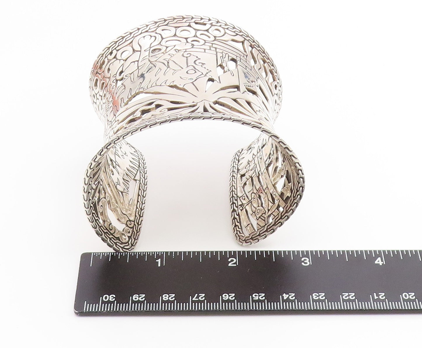 925 Sterling Silver Vintage Bracelet JOHN HARDY Large Macan Rare BT11910