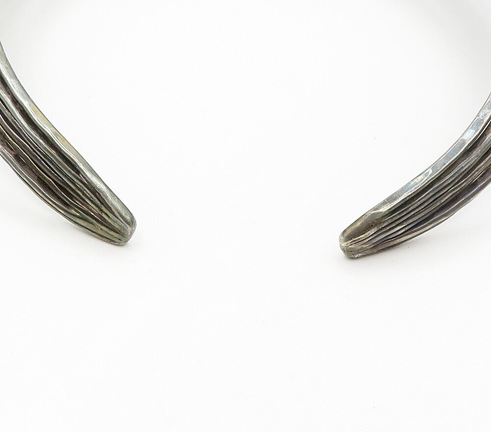 925 Sterling Silver  Vintage Dark Tone Split Shank Collar Necklace  NE2579
