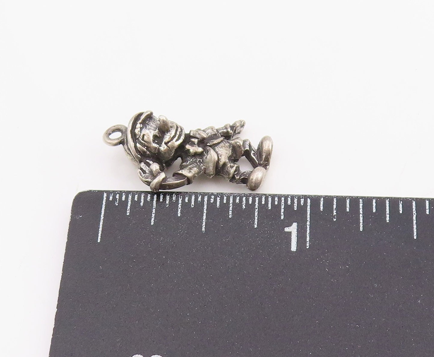 925 Sterling Silver Vintage Pendant 3D Disney Pinocchio Puppet Charm  PT25225