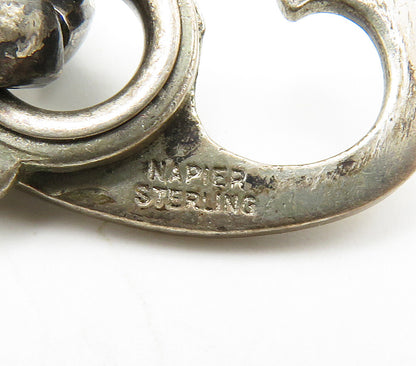 NAPIER 925 Sterling Silver  Vintage Smooth Oxidized Chain Bracelet  BT6102