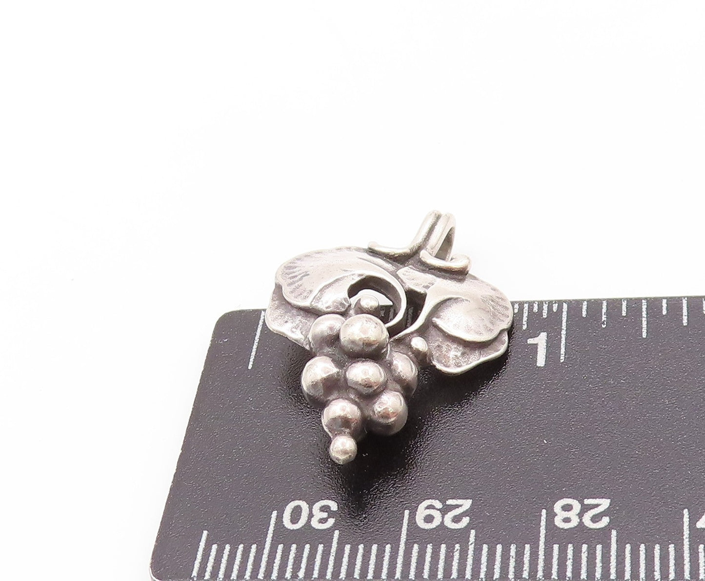 925 Sterling Silver Vintage Pendant GEORG JENSEN DENMARK Bunch Of Grapes PT24191