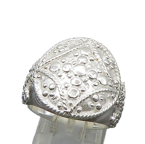925 Sterling Silver  Vintage Shiny Twist Patterned Band Ring Sz 8  RG21562