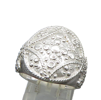 925 Sterling Silver  Vintage Shiny Twist Patterned Band Ring Sz 8  RG21562