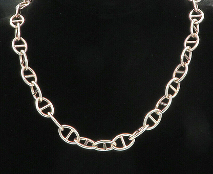 925 Sterling Silver  Shiny Magnetic Closure Anchor Link Chain Necklace  NE2706