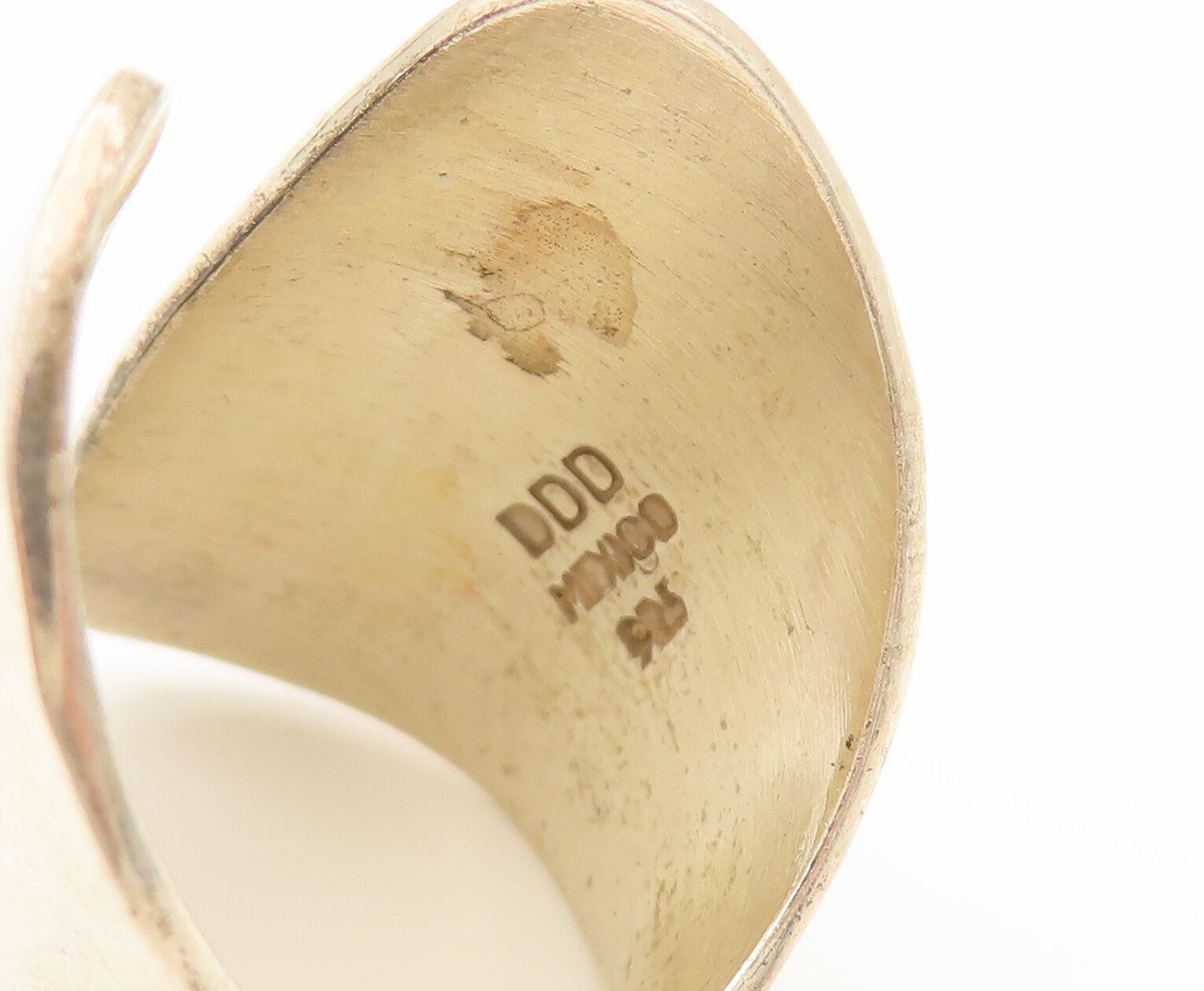 DDD MEXICO 925 Sterling Silver Vintage Hammered Wrap  Ring Sz 10  RG26315
