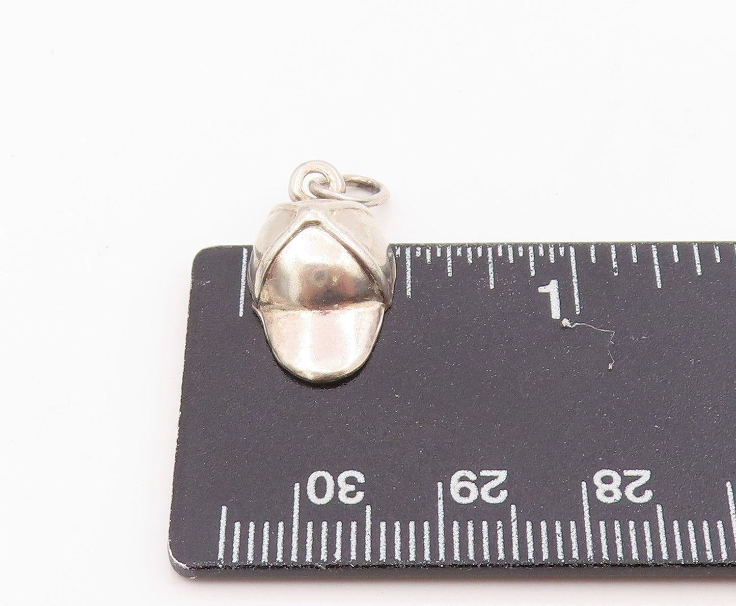 925 Sterling Silver Vintage Pendant 3D Classic Baseball Hat Cap Charm  PT25650
