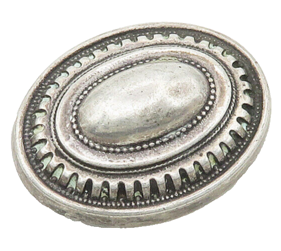 925 Sterling Silver  Vintage Antique Hollow Oval Dome Brooch Pin  BP6547