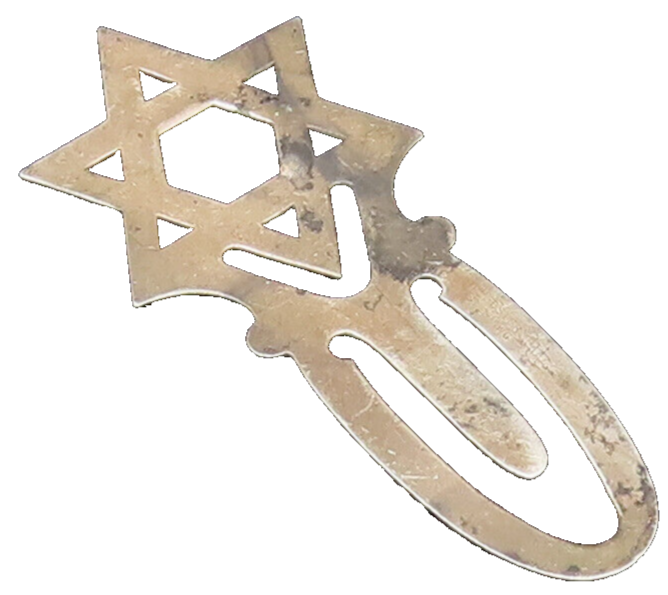 WEBSTER 925 Sterling Silver Vintage Minimalist Star Of David Bookmark  TR3414