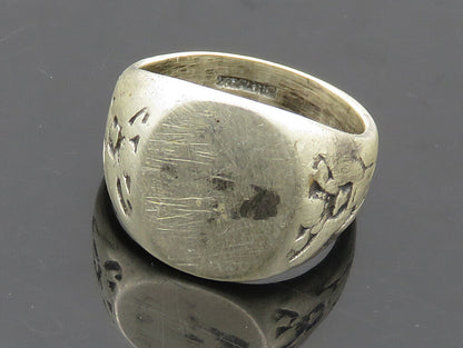 925 Sterling Silver  Vintage Antique US Military Band Ring Sz 8.5  RG18890