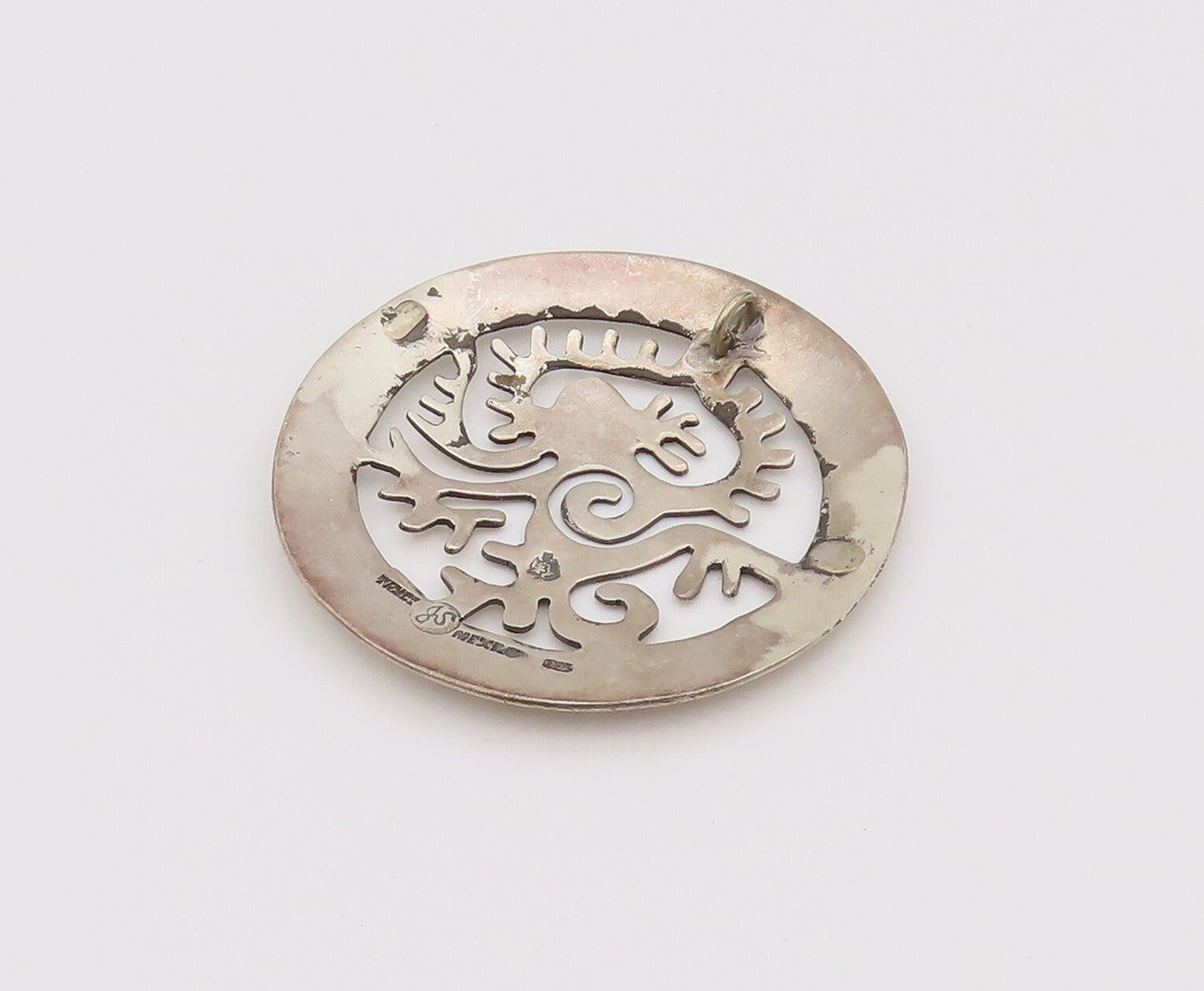 GALLEGOS MEXICO 925 Sterling Silver  Vintage Aztec Monkey God Pendant  PT22065