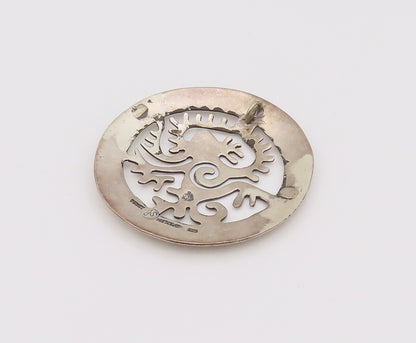 GALLEGOS MEXICO 925 Sterling Silver  Vintage Aztec Monkey God Pendant  PT22065