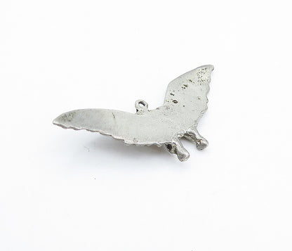 925 Sterling Silver  Vintage Antique Oxidized Flying Dragon Pendant  PT4089