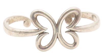 JAMES AVERY 925 Silver  Vintage Shiny Open Butterfly Cuff Bracelet  BT8070