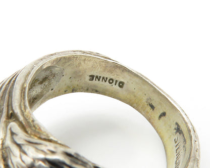 DIONNE 925 Sterling Silver  Vintage Sculpted Dome Band Ring Sz 5.5  RG14621