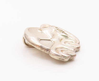PRASCHNIK 925 Silver  Vintage Buggy Car & Hebrew Writing Pendant  PT21570