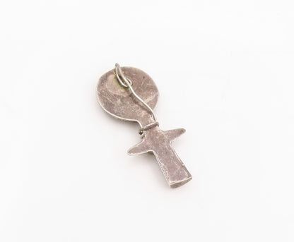 925 Sterling Silver Vintage Pendant African Tribal Art Fertility Doll  PT25516