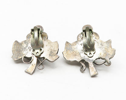 MEXICO 925 Sterling Silver  Vintage Grape Bunch Non Pierce Earrings  EG6309