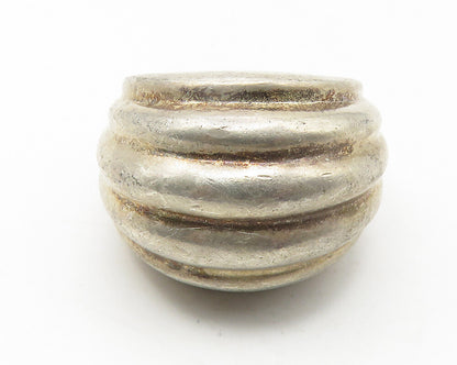 925 Sterling Silver Vintage Smooth Fluted Dome Design Band Ring Sz 8 RG11530