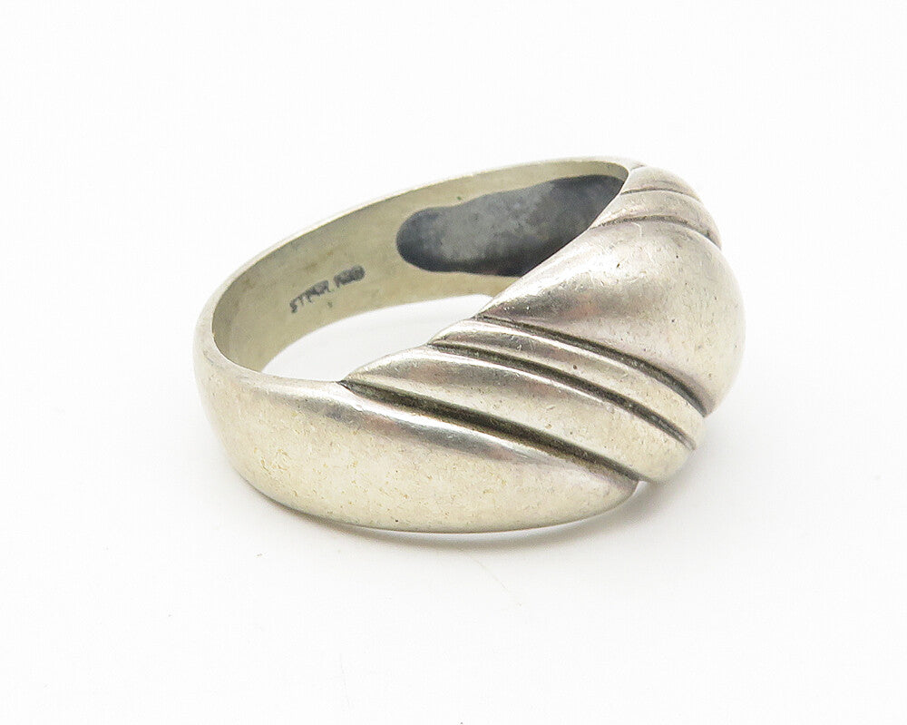 KABANA 925 Sterling Silver  Vintage Shiny Dome Band Ring Sz 10  RG11375