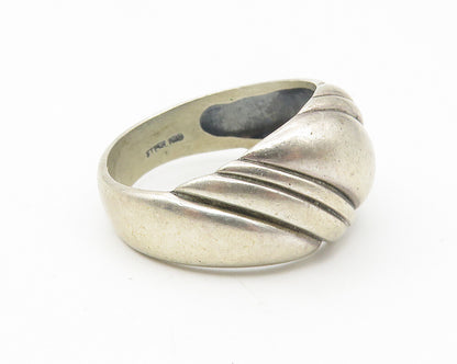 KABANA 925 Sterling Silver  Vintage Shiny Dome Band Ring Sz 10  RG11375