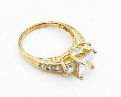 ROSS SIMON 925 Silver  Cubic Zirconia Solitaire Accent Ring Sz 10  RG9893