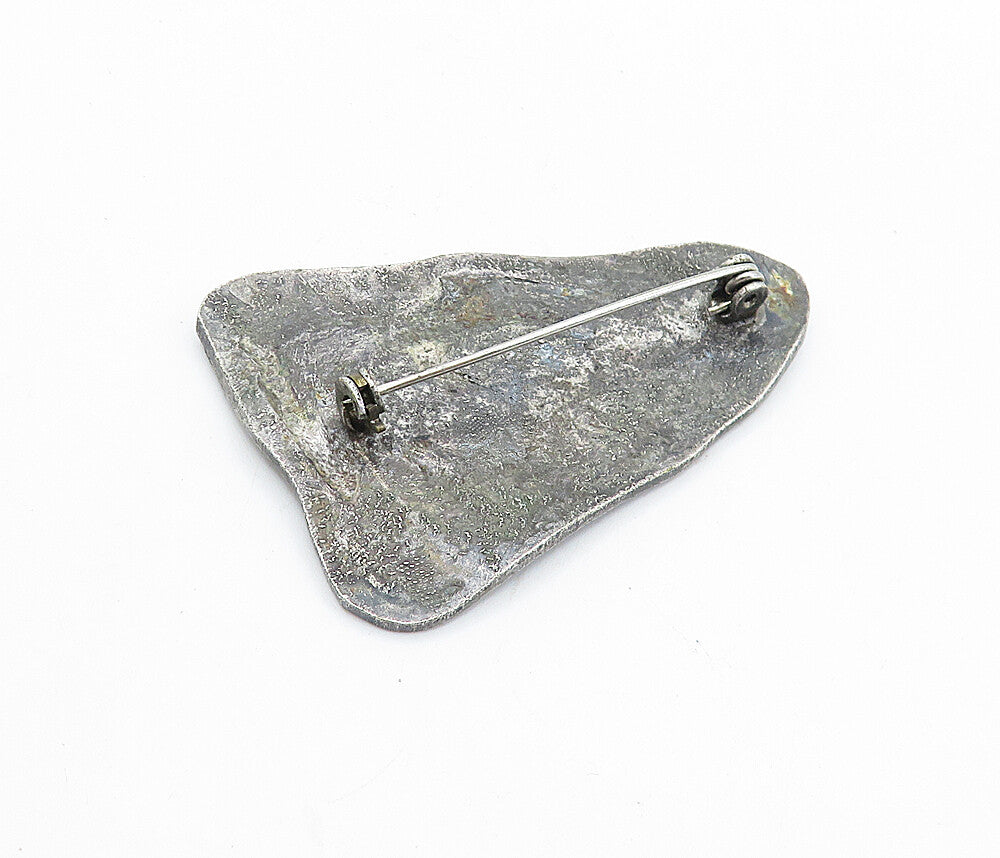925 Sterling Silver  Vintage Antique Sitting Harp Player Brooch Pin  BP2564