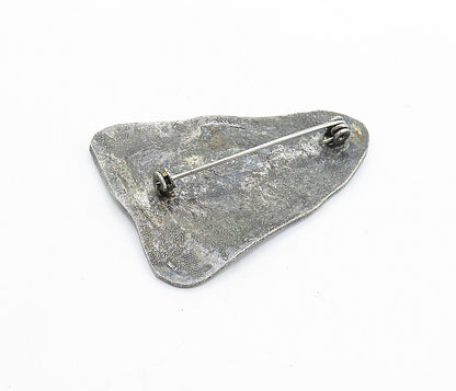 925 Sterling Silver  Vintage Antique Sitting Harp Player Brooch Pin  BP2564