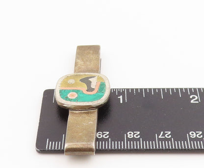 925 Sterling Silver Vintage Tie Clip MEXICO Modernist Geometric Design  TR4027