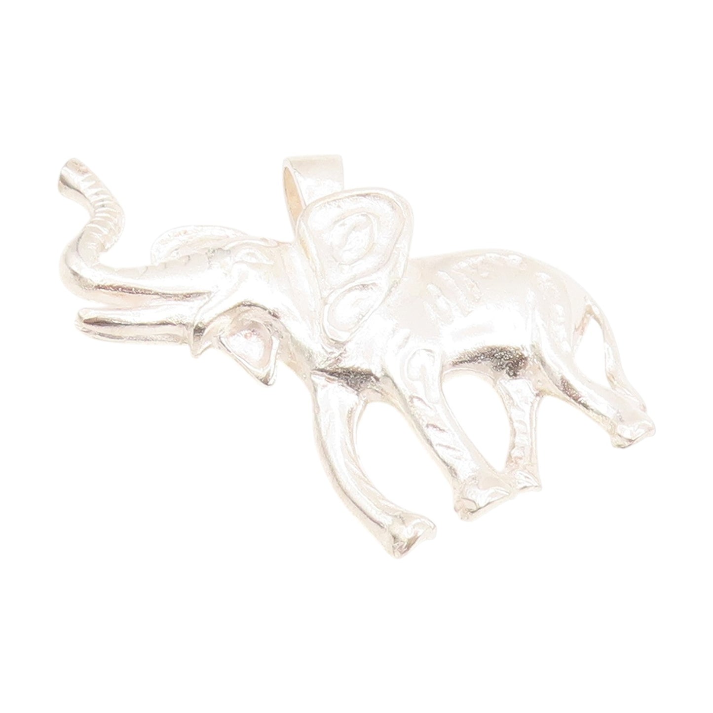 925 Sterling Silver Vintage Pendant Good Luck Majestic Elephant Charm  PT25243