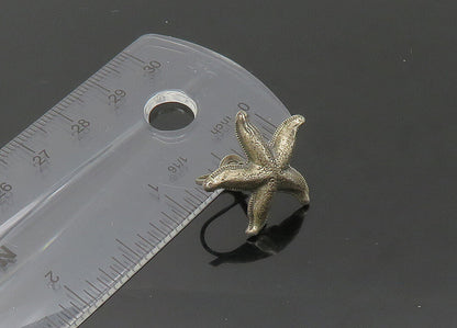 BEAU 925 Sterling Silver  Vintage Starfish Motif Non Pierce Earrings  EG10732
