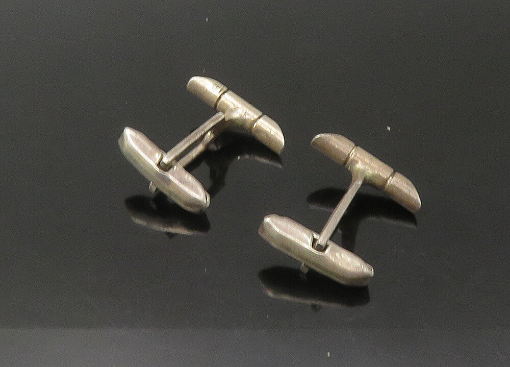925 Sterling Silver  Vintage Smooth Tapered Ends Petite Cufflinks  TR3062