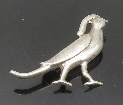 MEXICO 925 Sterling Silver  Vintage Shiny Bird Motif Brooch Pin  BP7629