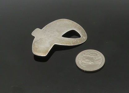 JANE KOPLEWITZ 925 Silver  Vintage Shiny Smooth Ribbon Brooch Pin  BP8341