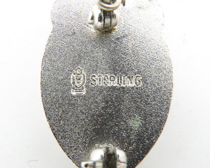 925 Sterling Silver  Vintage Enamel FTA Torch Teachers Brooch Pin  BP4219