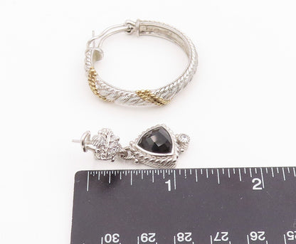 925 Sterling Silver Vintage Earrings JUDITH RIPKA Gemstone Single Pieces EG14292