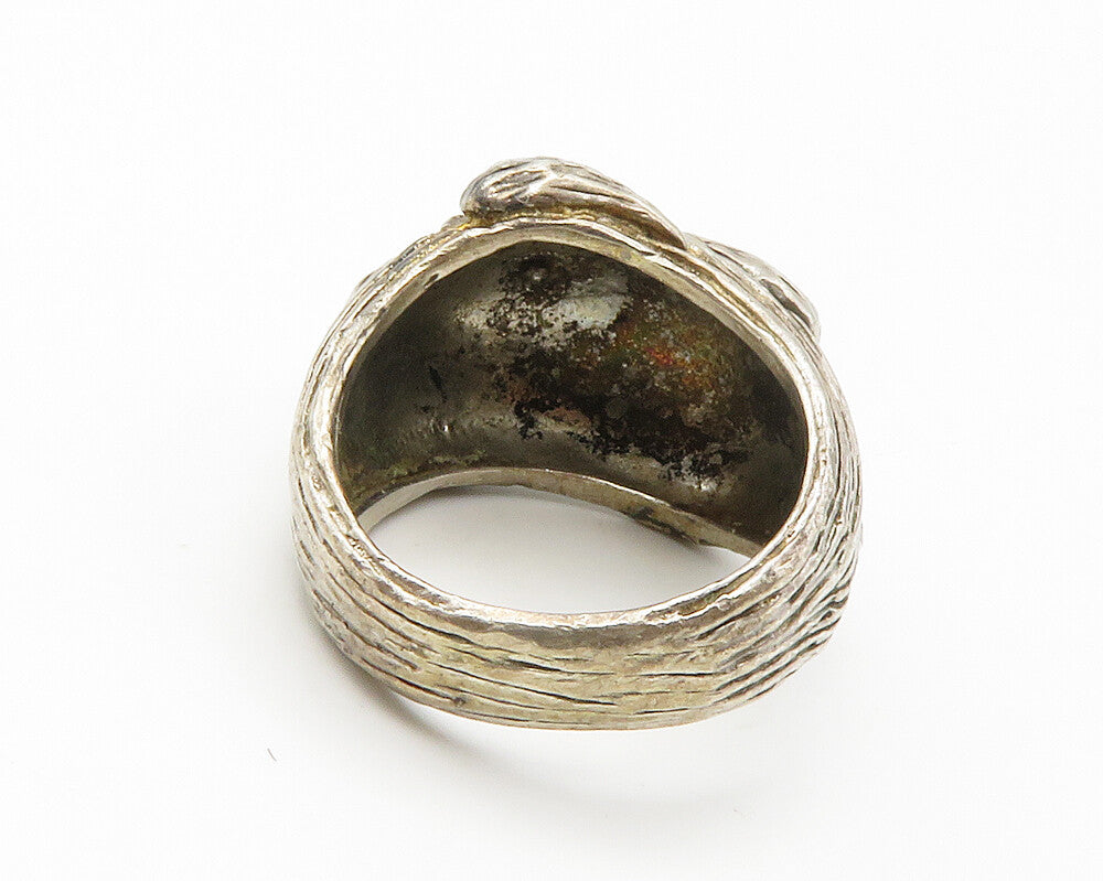 DIONNE 925 Sterling Silver  Vintage Sculpted Dome Band Ring Sz 5.5  RG14621