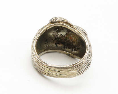DIONNE 925 Sterling Silver  Vintage Sculpted Dome Band Ring Sz 5.5  RG14621