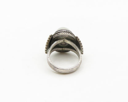925 Sterling Silver   Vintage Cabochon Cut Quartz Cocktail Ring Sz 7  RG17254