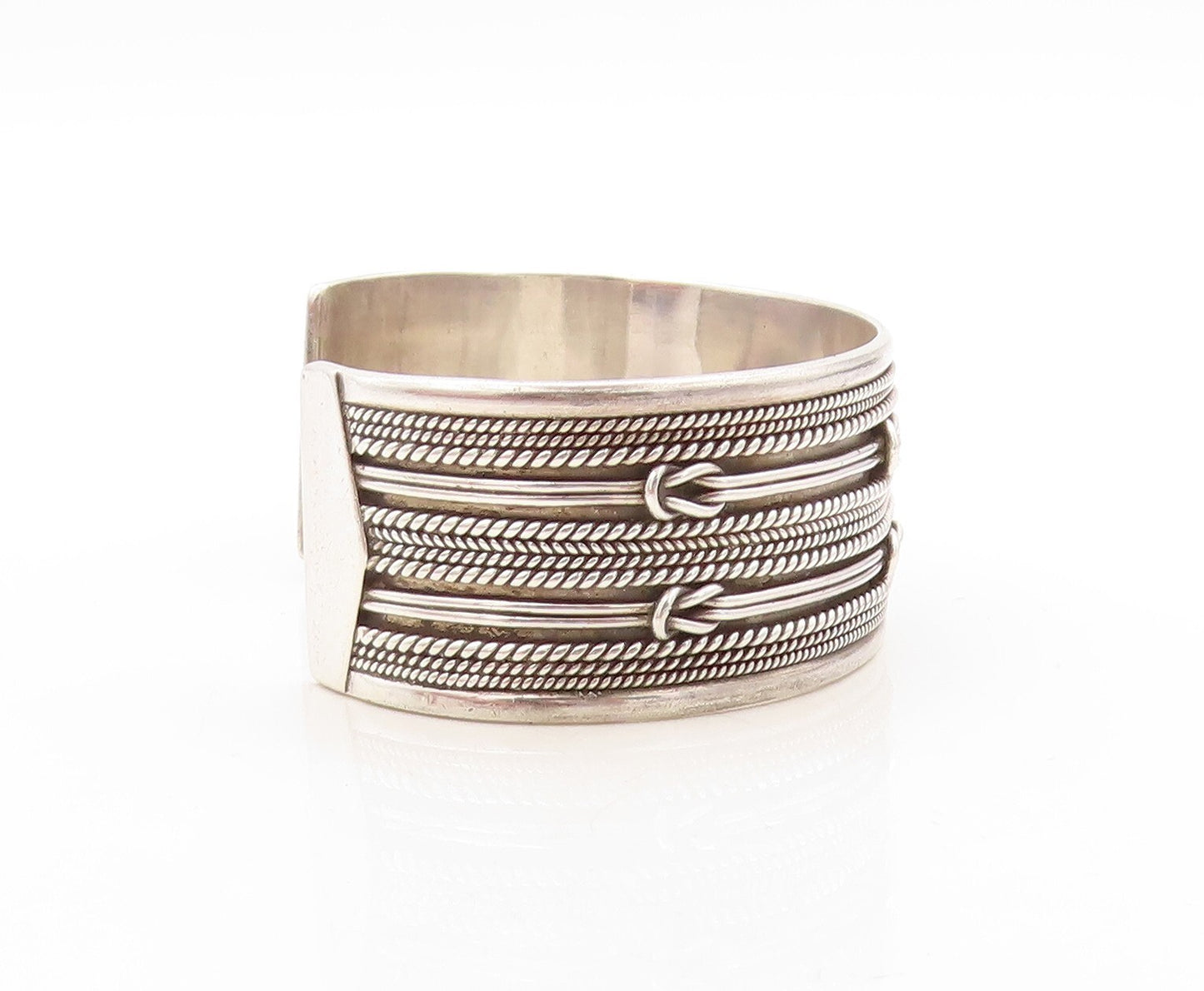 925 Sterling Silver Vintage Bracelet Multi Design Chain Carved Cuff  BT10940