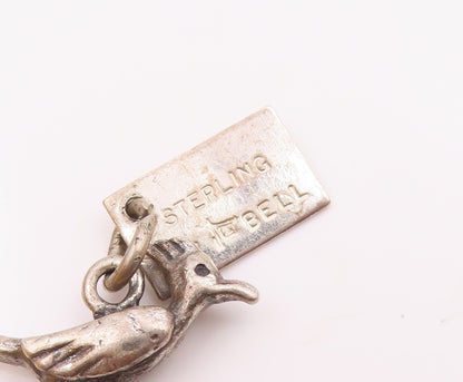 925 Sterling Silver  Vintage Road Runner Bird New Mexico Pendant  PT15980