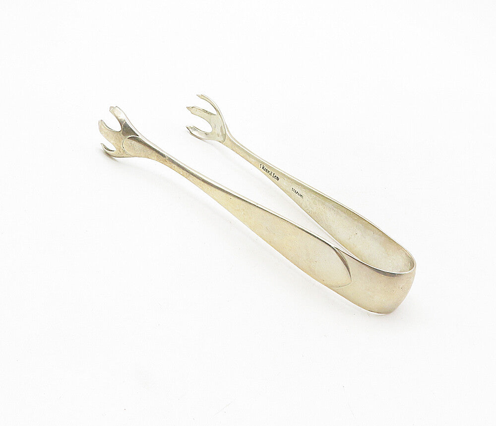 S KIRK & SON 925 Sterling Silver  Vintage Petite Three Prong Tongs  TR1472