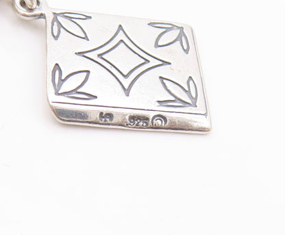 925 Sterling Silver Vintage Bracelet Book Lover Dangling Carved Books  BT11131