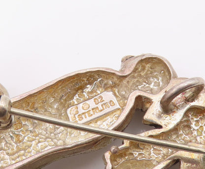 925 Sterling Silver Vintage Brooch Pin CAROL FELLEY Figural Nativity  BP12545