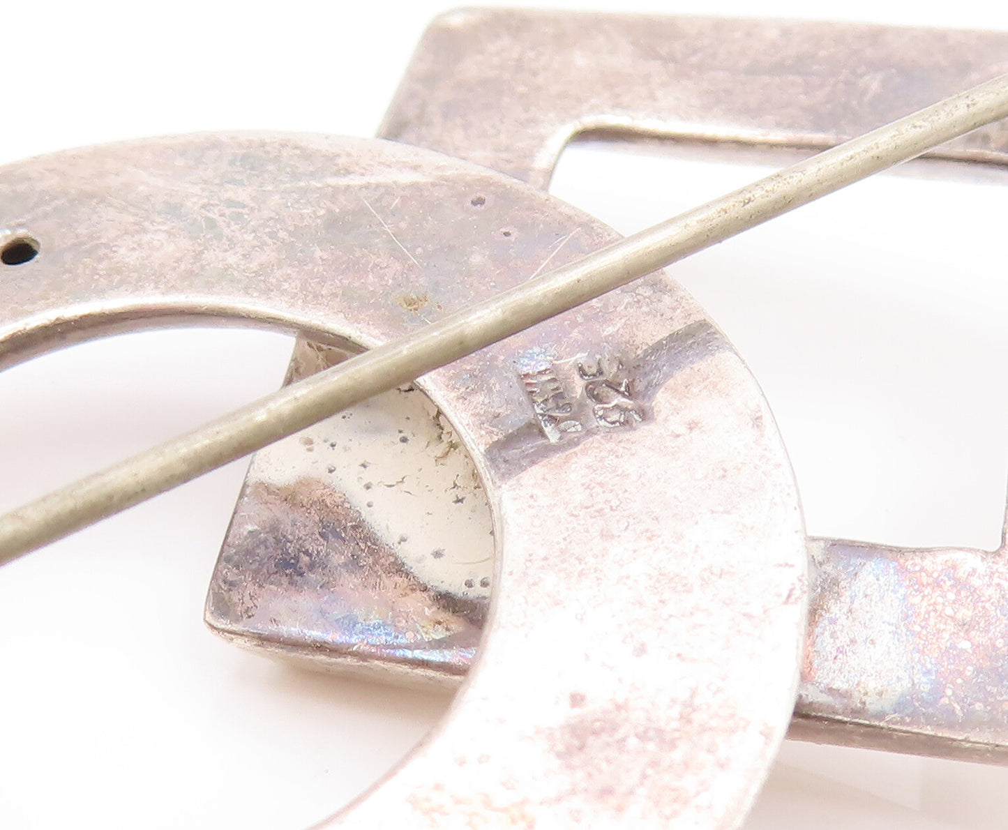 925 Sterling Silver  Vintage Different Geometric Shape Brooch Pin  BP10111