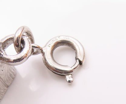 925 Sterling Silver  Vintage Shiny Water Well Etched Detail Pendant  PT15236