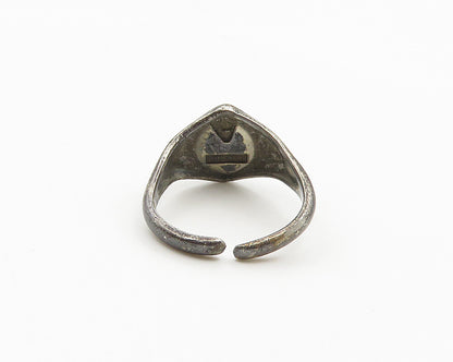 925 Silver  Vintage Antique Boy Scouts America Cubs Band Ring Sz 5.5  RG18498