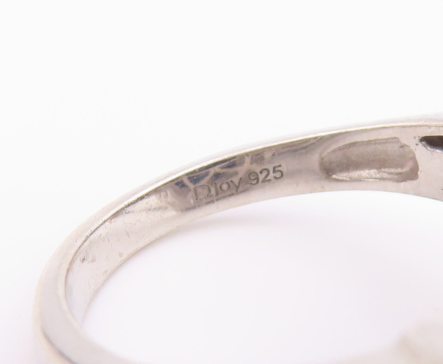925 Sterling Silver Vintage Ring D'JOY Opal & Tanzanite Band  Sz 10  RG36433