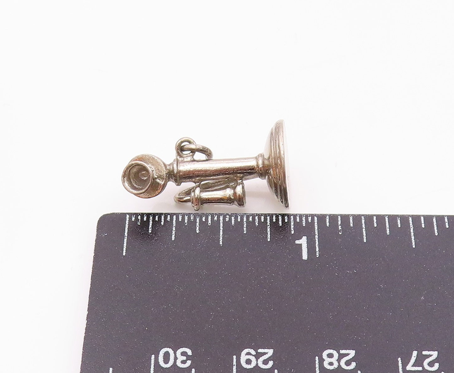 WELLS 925 Silver  Vintage Old Fashion Candlestick Telephone Pendant  PT21470