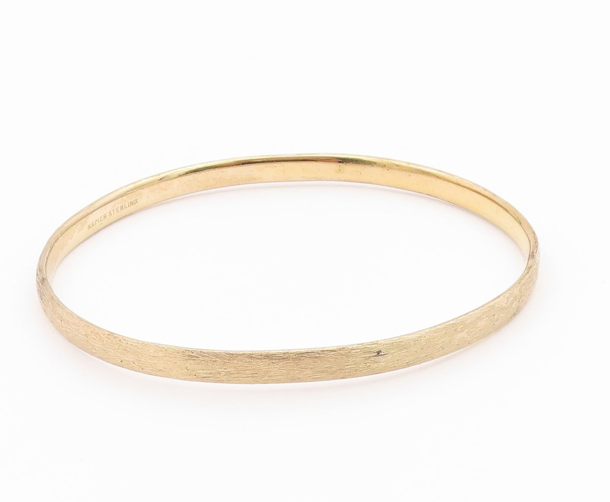 NAPIER 925 Sterling Silver  Vintage Minimalist Oval Bangle Bracelet  BT8177