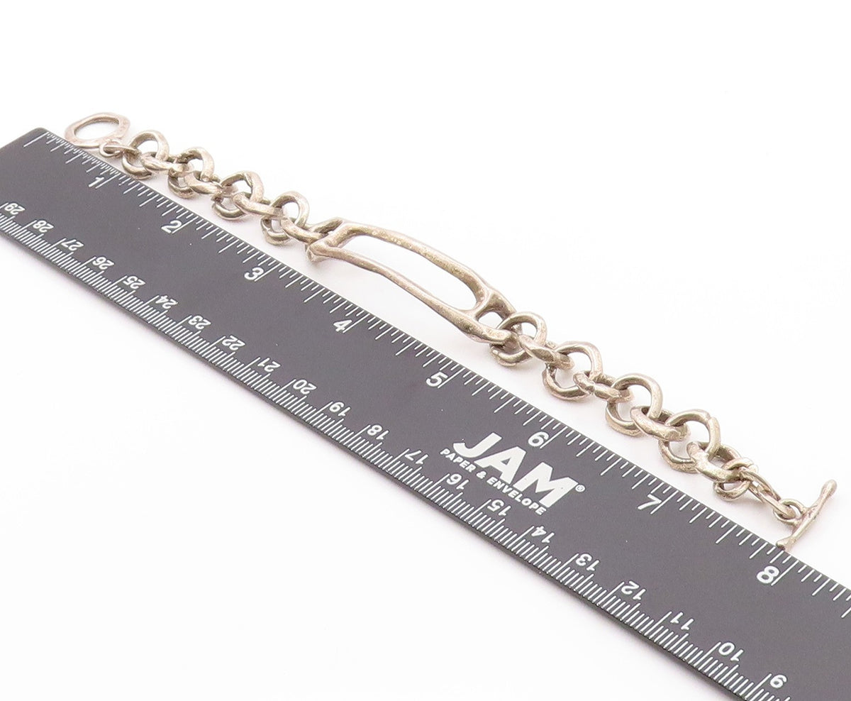 925 Sterling Silver Vintage Bracelet Antique Wire Work Linked  BT11280